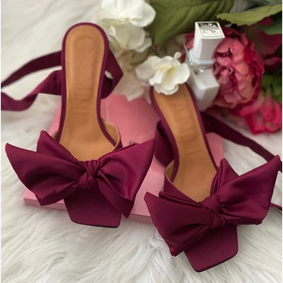 GANNI Bow Wrap Sandals - Picture 3 of 7